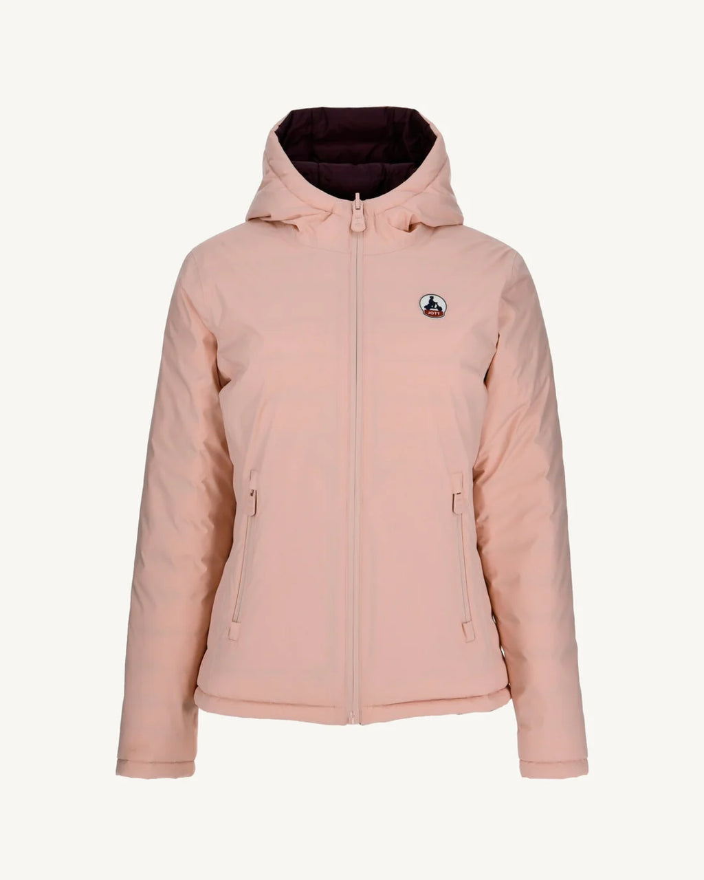 JOTT -Doudoune réversible Rose pale/Aubergine Vienne