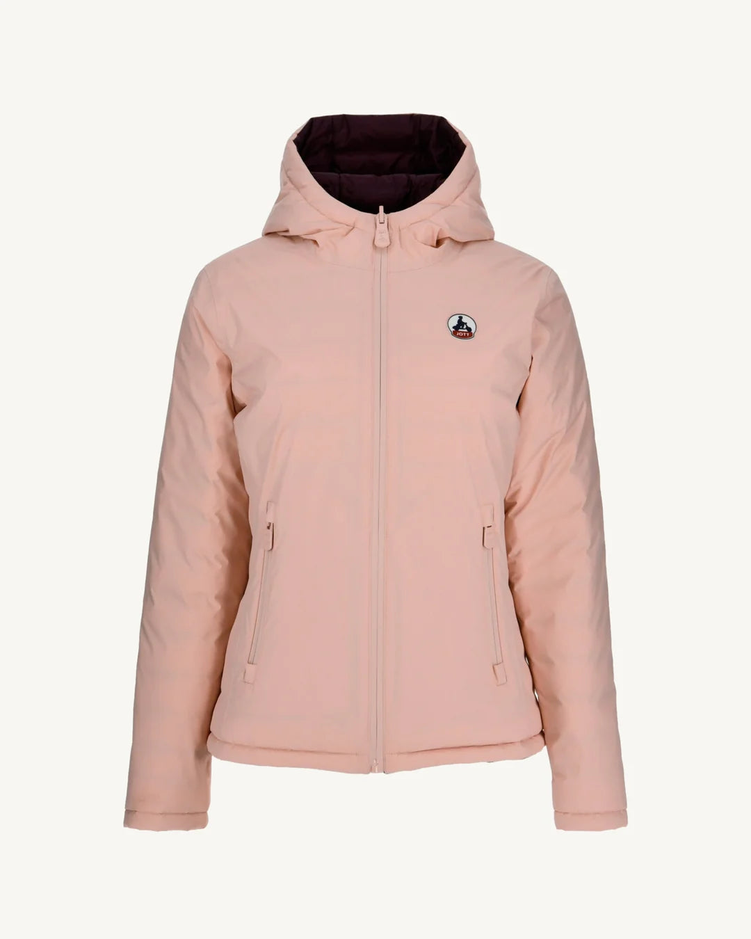 JOTT -Doudoune réversible Rose pale/Aubergine Vienne