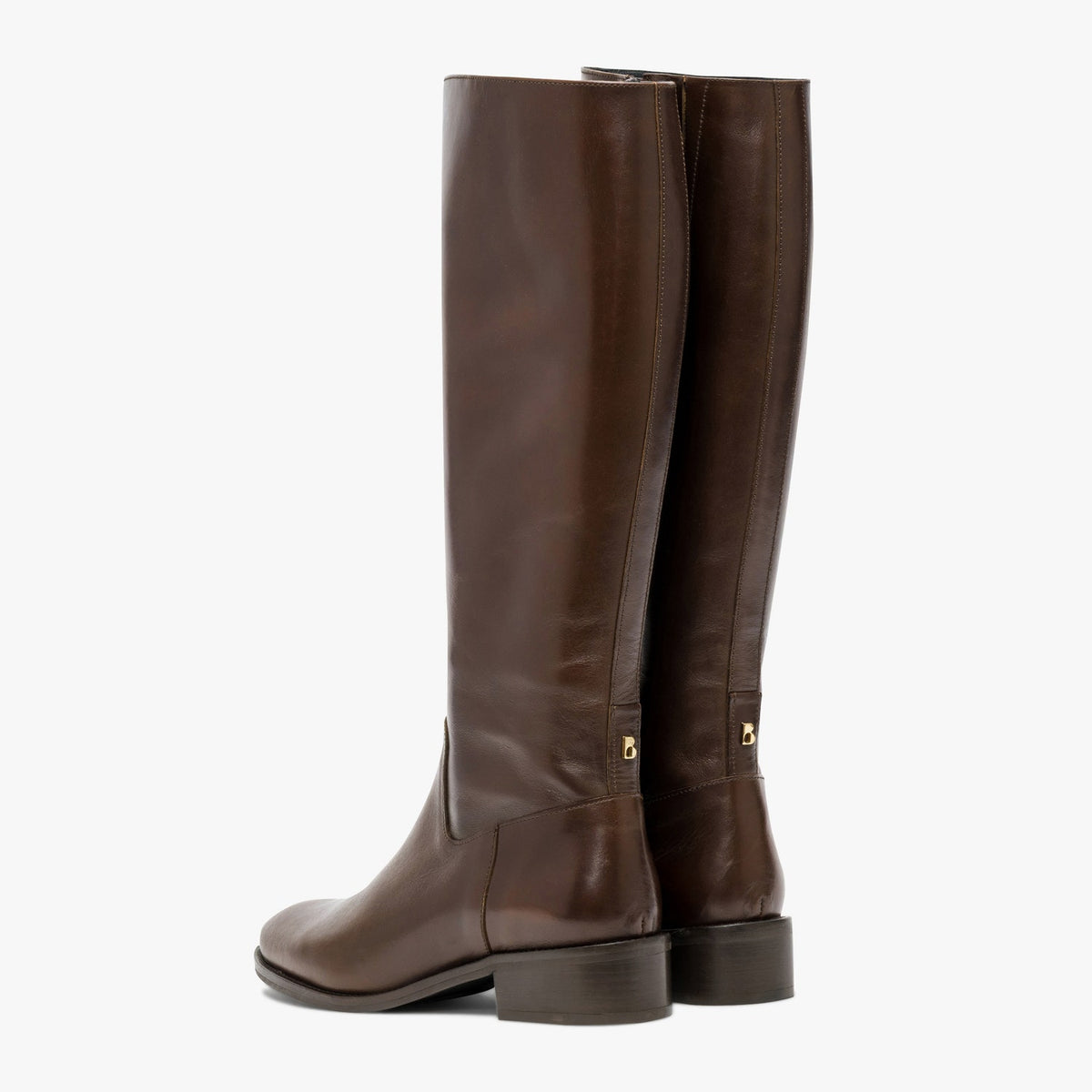 Bocage botte plate en cuir Vienne-Marron