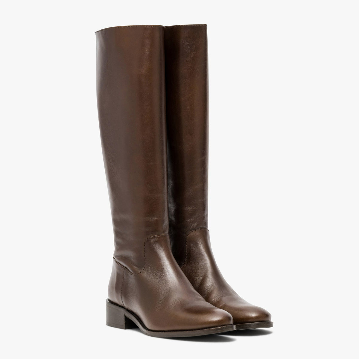Bocage botte plate en cuir Vienne-Marron